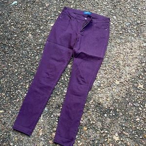 Old Navy Rockstar Mid Rise Burgundy Skinny Jeans 8